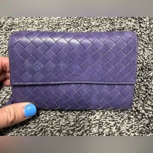 Bottega Veneta purple wallet